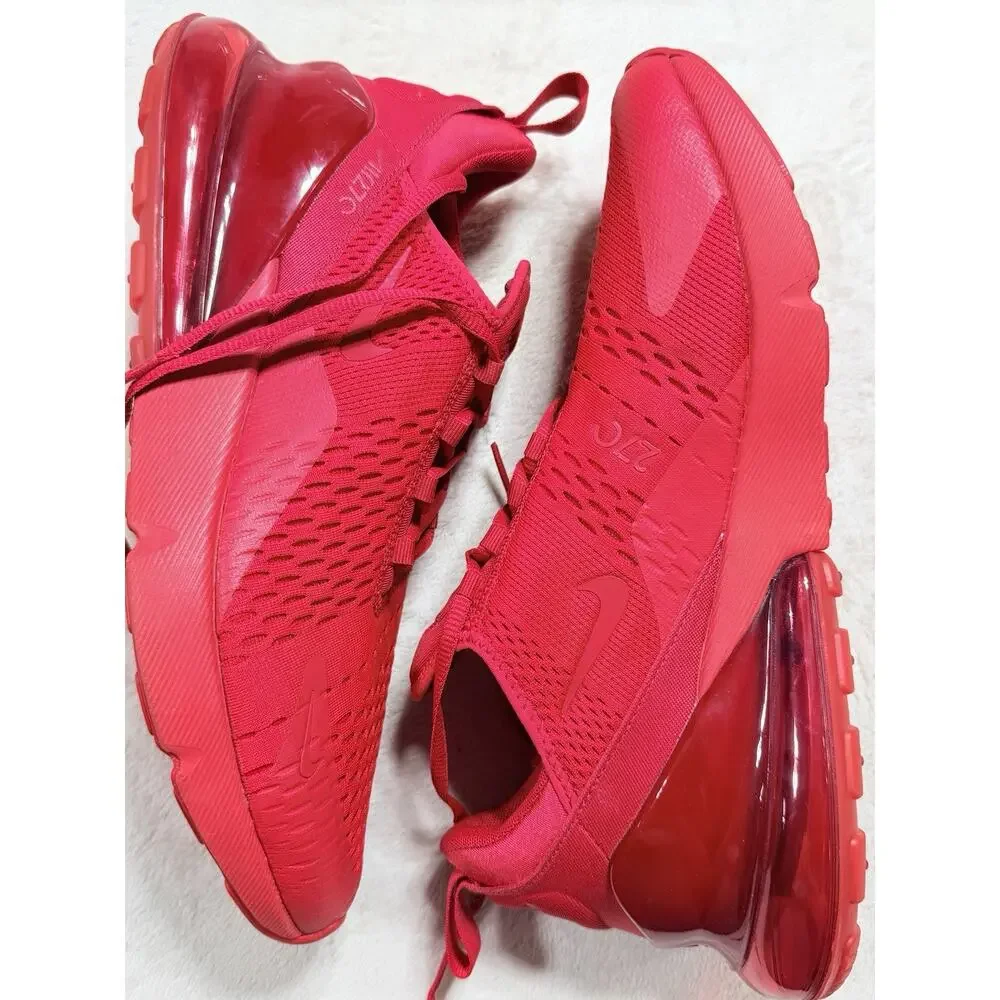 Nike Air Max 270 Triple Red University Red Sneakers CV7544-600 Mens Size 12